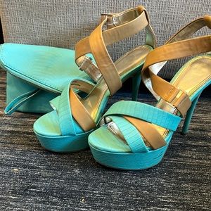 Heels with matching purse